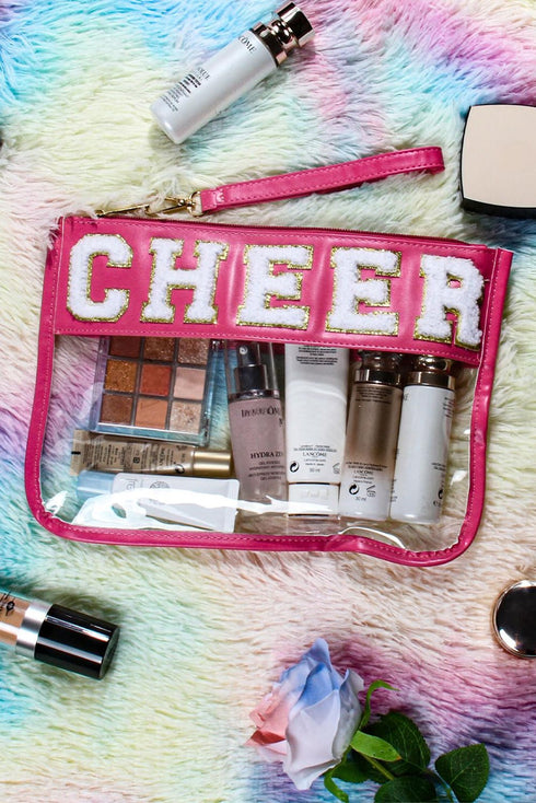 women's chic transparent makeup bag for women - zippered toiletry organizer, perfect for travel and everyday use with practical styling and dependable