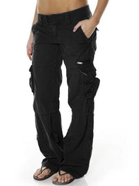 Chic Women's Black, Pink & Wine Tactical Cargo Pants