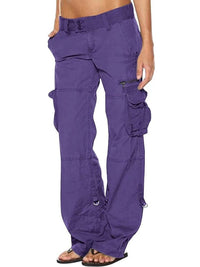 Chic Women's Black, Pink & Wine Tactical Cargo Pants