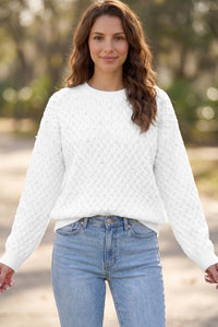 Chic Women's Cozy Knit Sweater - Soft Pullover for Effortless Fall and Winter, photo 3