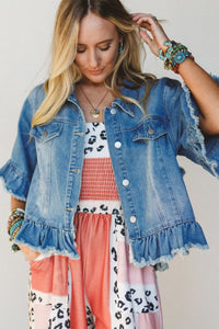 Chic Women's Denim Jackets - Versatile Casual Outerwear in Multiple Washes and, denim, photo 7