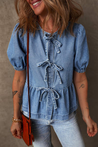 Women's Chic Women's Denim Tops - Casual Style in Classic Blue Wash, Ideal Fit for Everyday Fashion and Versatile Outfits