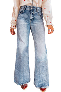 Chic Women's High-Waisted Blue Denim Jeans - Flattering Fit for Casual Everyday, denim, photo 7
