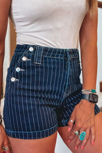 Chic Women's High-Waisted Blue Denim Shorts - Ideal for Summer Casual Looks and, denim, photo 3