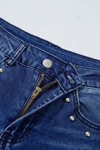 Chic Women's High-Waisted Blue Jeans - Slim Fit for Effortless Casual Elegance, blue, photo 8