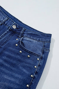 Chic Women's High-Waisted Blue Jeans - Slim Fit for Effortless Casual Elegance, blue, photo 10