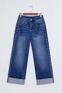 Chic Women's High-Waisted Blue Jeans - Slim Fit for Effortless Casual Elegance, blue, photo 3