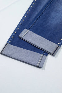 Chic Women's High-Waisted Blue Jeans - Slim Fit for Effortless Casual Elegance, blue, photo 7