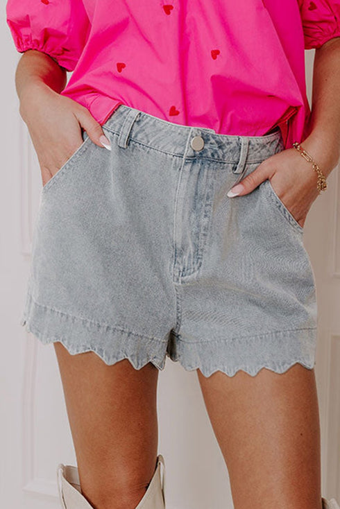 Chic Women's High-Waisted Denim Shorts in Classic Blue - Ideal for Summer Adventures and Everyday Casual Style