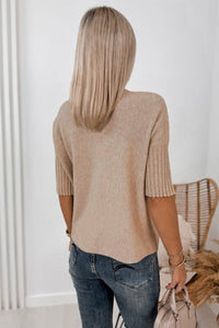 Chic Women's Lightweight Short Sleeve Sweater - Cozy Knit Top in Trendy Colors, photo 4