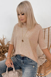 Chic Women's Lightweight Short Sleeve Sweater - Cozy Knit Top in Trendy Colors, photo 6
