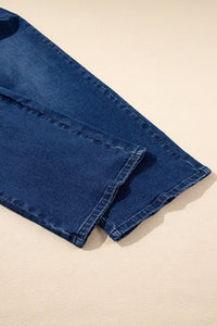Dirty blue Daily Fashion Straight Leg Mid-rise Shift Jeans