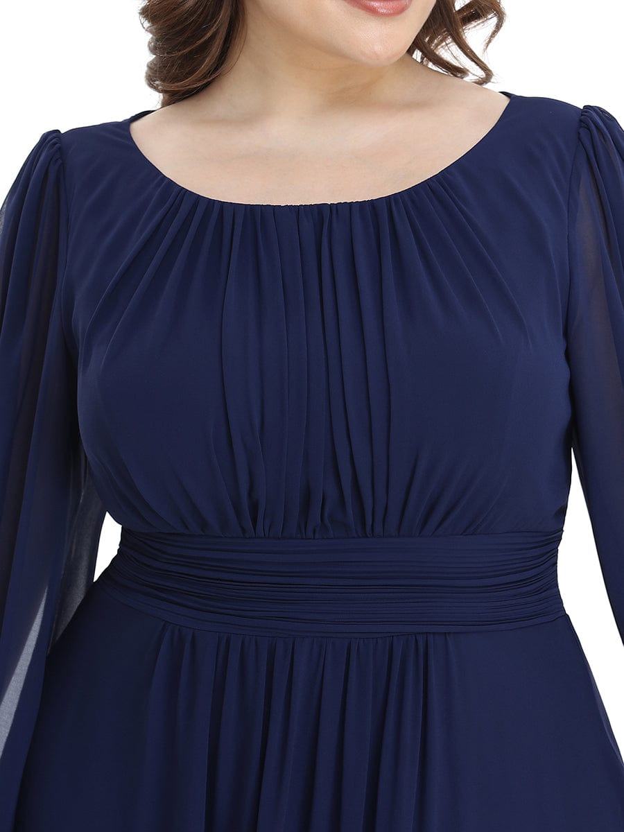 Shop Chiffon High Empire Waist Puff Sleeve Mother Dress