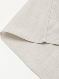 Cotton Linen Temperament Round Neck Long Sleeve Mini Dress