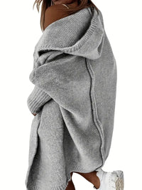 Cozy Oversized Loose Long Sleeve Hooded Knitted Cardigan