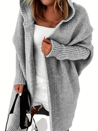 Cozy Oversized Loose Long Sleeve Hooded Knitted Cardigan