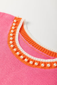 pink sweater tank top