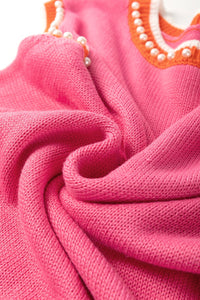 pink sweater tank top