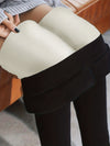 Cozy Solid Thermal Plush High Waist Basic Leggings Pants