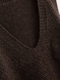 Cozy Solid V-Neck Knit Sweater Vest Tank Top