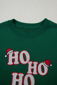 Evergreen Embroidered Letter Graphic Christmas Fashion Sweatshirt