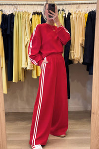 varsity sweatshirt pant set