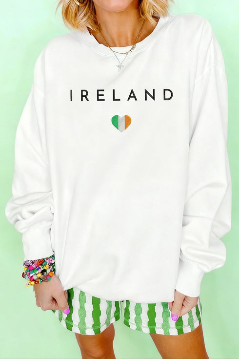 Women's Ireland Embroidered Cotton-Blend Sweatshirt