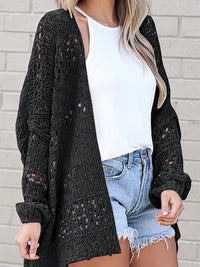 Crochet Loose Long Sleeve Knitted Sweater Cardigan