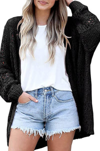 Crochet Loose Long Sleeve Knitted Sweater Cardigan