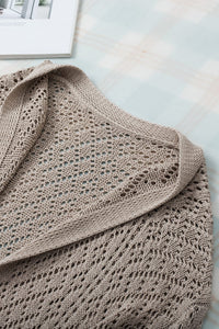 Crochet Loose Long Sleeve Knitted Sweater Cardigan