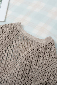 Crochet Loose Long Sleeve Knitted Sweater Cardigan