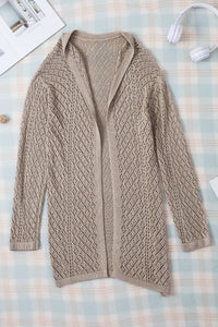 Crochet Loose Long Sleeve Knitted Sweater Cardigan