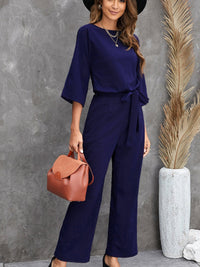 solid-high-necked-long-sleeved-casual-jumpsuit
