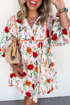Floral Mini Dress for Women - Breezy Summer Style, Flowy Fit, Ideal for Casual Outings and Beach Days