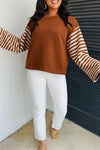 Stylish Brown Striped Short Sleeve Blouse for Women - Casual Top for Effortless Everyday Chic Fashion