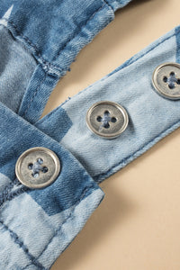 star-print-buttoned-strap-pleat-wide-leg-denim-overall
