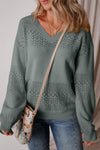 Cozy Knit Women's V-Neck Drop Shoulder Sweater – Casual Chic for Effortless Everyday Comfort in Soft, Relaxed Fit