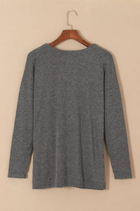 Dandelion Print Button Long Sleeve Cardigan