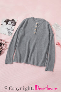 Dandelion Print Button Long Sleeve Cardigan