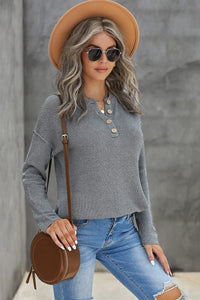 Dandelion Print Button Long Sleeve Cardigan
