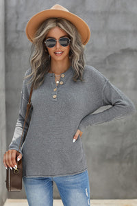 Dandelion Print Button Long Sleeve Cardigan