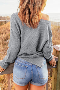 Dandelion Print Button Long Sleeve Cardigan