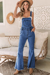 Loose Side Pocket Adjustable Suspenders Casual Denim Jumpsuit