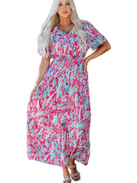 womens-dresses-vintage-print-puff-sleeve-maxi-dress