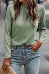 Chic Women's Soft Long Sleeve Top in Solid Colors - Ideal for Layering and Effortless Everyday Style