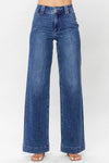 Stylish Women's Ashleigh Blue Straight Leg Jeans with Double Button & Zip Fly – Comfortable Fit for Everyday Fashion