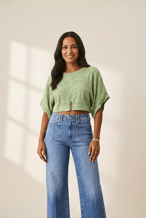 Women's Dusk Blue High-Rise Straight Leg Utility Jeans