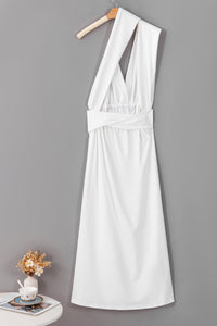 elegant-solid-deep-v-neck-split-dress
