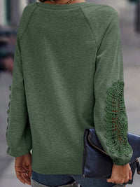 womens-t-shirts-solid-color-pullover-v-neck-lantern-sleeve-t-shirt