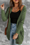 Cozy Women's Green Cardigan with Button Closure and Pockets – Stylish Layering Essential for Every Occasion